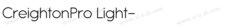 CreightonPro Light字体转换